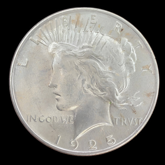 1925 Peace Silver Dollar – No Mint Mark – Philadelphia Mint – 90% Silver