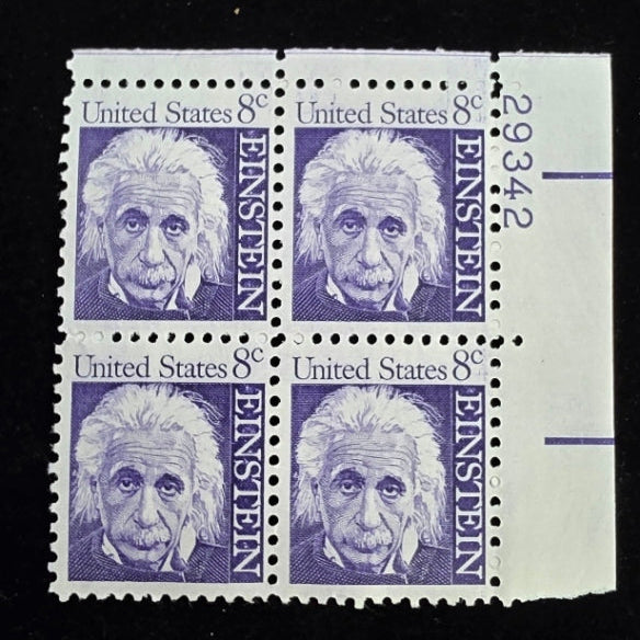 Scott #1285 Albert Einstein 8 Cent U.S. Block of 4 U.S. MNH Postage Stamps 1966
