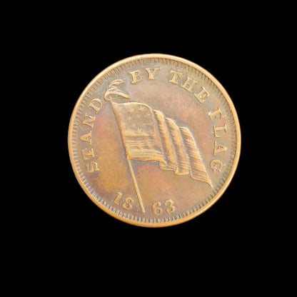 1863 Civil War Token – "Peace Maker" Cannon Design (Fuld-169/213a)