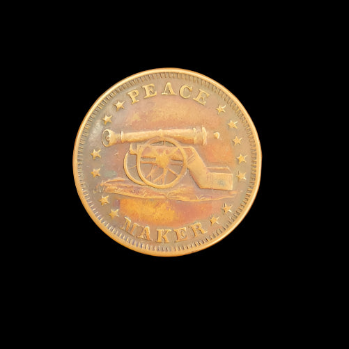 1863 Civil War Token – "Peace Maker" Cannon Design (Fuld-169/213a)