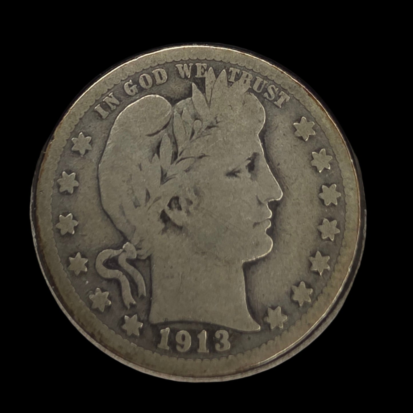 1913-D Barber Quarter – 90% Silver – A Classic from the Denver Mint
