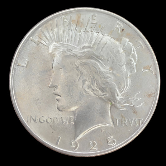 1925 Peace Silver Dollar – No Mint Mark – Philadelphia Mint – 90% Silver